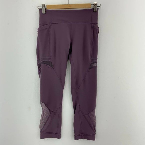 LULULEMON Purple Crop Leggings - Picture 1 of 6